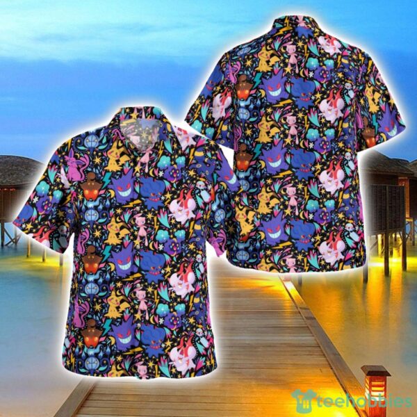 Tropical Ghost Pokemon Hawaiian Shirt 3D Printing Beach Shirt For Men And Women Product Photo 1