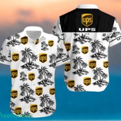 UPS Black Coconut Tree Pattern Beach awaiian Shirt And Shorts For Men And Women Product Photo 1