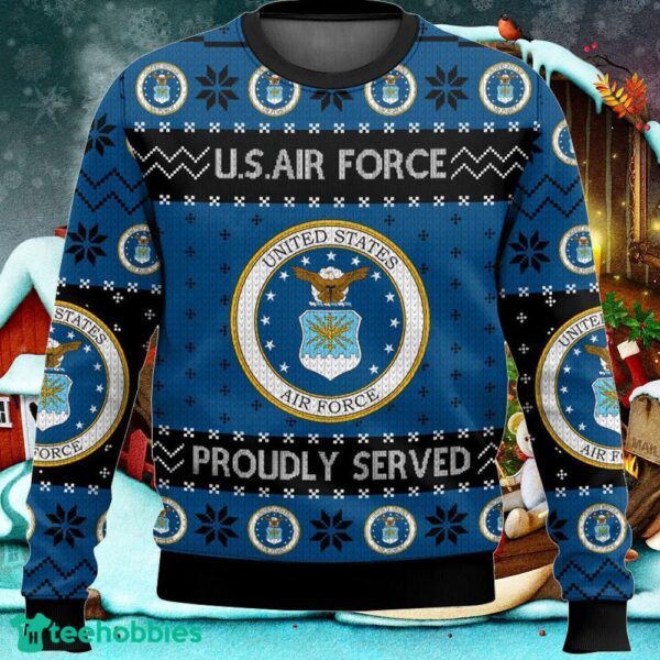 US Air Force Veteran Ugly Sweater Christmas Gift For Men And Women Holidays - US Air Force Veteran Ugly Sweater_ 1