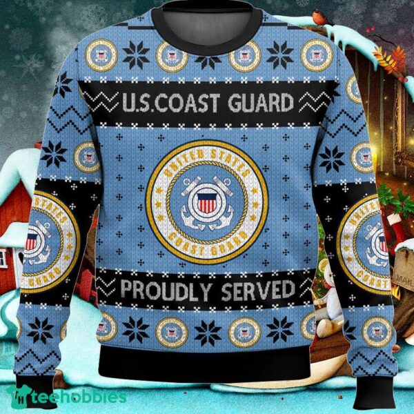 US Coast Guard Veteran Ugly Sweater Christmas Gift For Men And Women Holidays - US Coast Guard Veteran Ugly Sweater_ 1