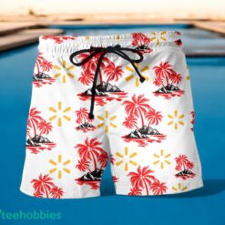 WALMART Red Coconut Tree Pattern Beach Hawaiian Shirt And Shorts For Men And Women Product Photo 2
