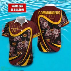 Washington Commanders NFL Floral Hawaiian Shirt And Beach Shorts Custom Name For Fans Product Photo 1