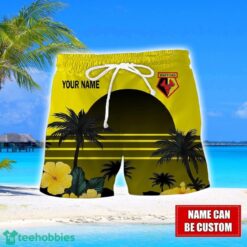 Watford Floral Flower 3D Hawaiian Shirt And Shorts Custom Name Product Photo 2