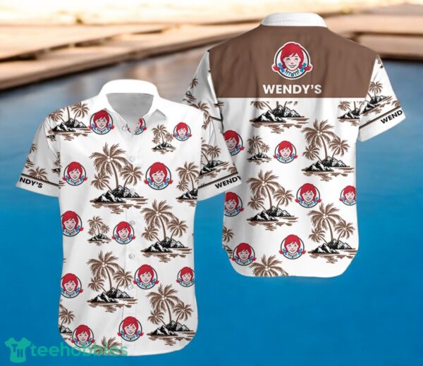 WENDY'S Coconut Tree Pattern Beach Hawaiian Shirt And Shorts For Fans Product Photo 1