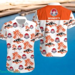 WENDY'S Orange Coconut Tree Pattern Beach Hawaiian Shirt And Shorts For Men And Women Product Photo 2