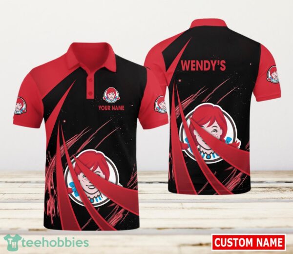 wendy's Polo Shirt Custom Name Product Photo 1