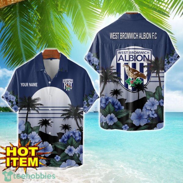 West Bromwich Albion F.C Floral Flower 3D Hawaiian Shirt And Shorts Custom Name Product Photo 1