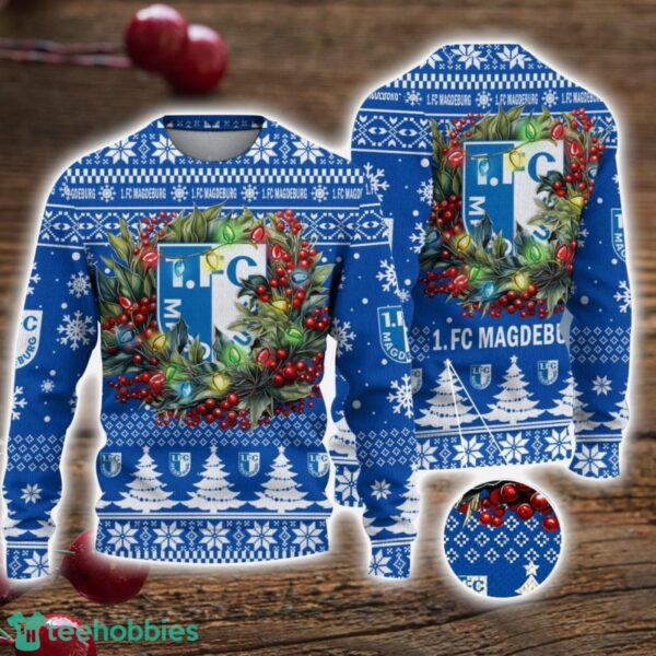 1. FC Magdeburg 3D Ugly Christmas Sweater Christmas Gift For Fans Men Women Christmas Sweater Product Photo 1