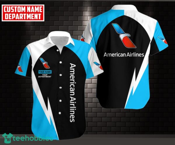 3D All Over Printed american airlines Lover Gift 3D Hawaiian Shirt Custom Name Product Photo 1