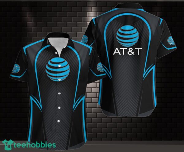 3d All Over Printed At&t Black Hawaiian Shirt Product Photo 1