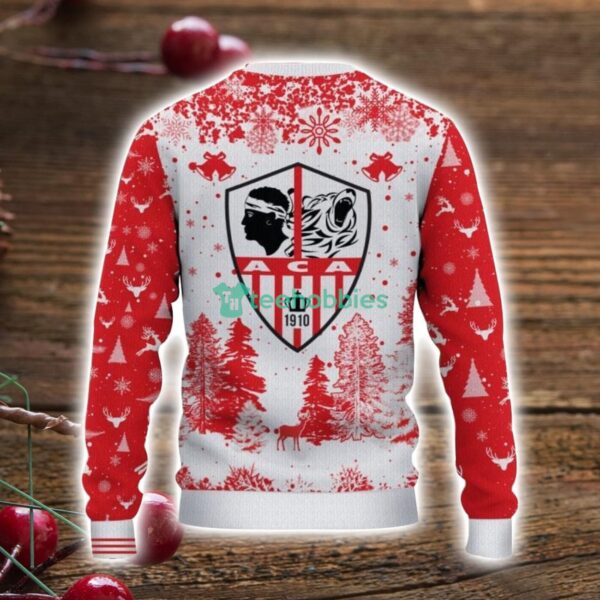 AC Ajaccio 3D Sweater Pine Trees Pattern Ugly Christmas Sweater For Big Fans Product Photo 3
