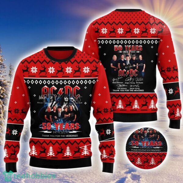 ACDC 50 Years 3D Ugly Christmas Sweater Christmas Gift Men And Women 2023 Sweater Product Photo 1