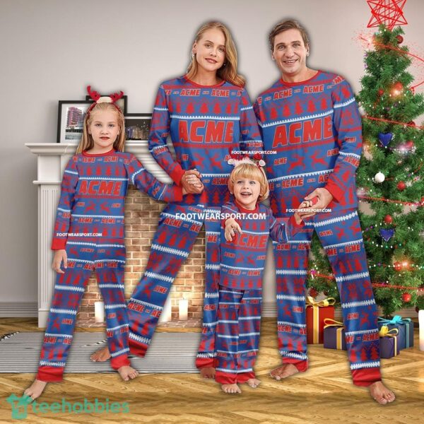 Acme Markets Logo Pattern Ugly Christmas Family Pajamas Set - Acme Markets Logo Pattern Ugly Christmas Family Pajamas Set