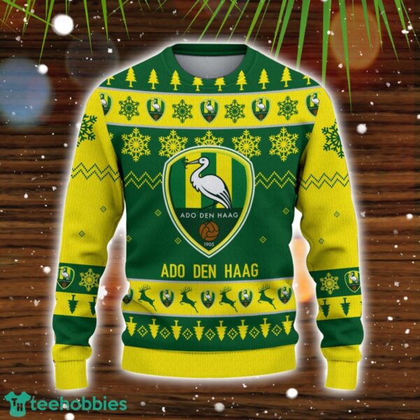 ADO Den Haag 3D Sweater Gift Ugly Christmas Sweater Product Photo 2