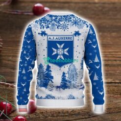 AJ Auxerre 3D Sweater Pine Trees Pattern Ugly Christmas Sweater For Big Fans Product Photo 3