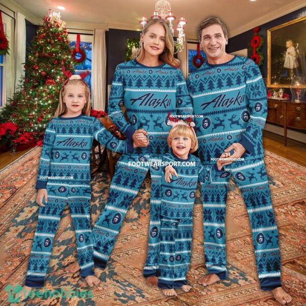 Alaska Airlines Ugly Christmas Pajamas Set Gift For Family - Alaska Airlines Ugly Christmas Pajamas Set Gift For Family