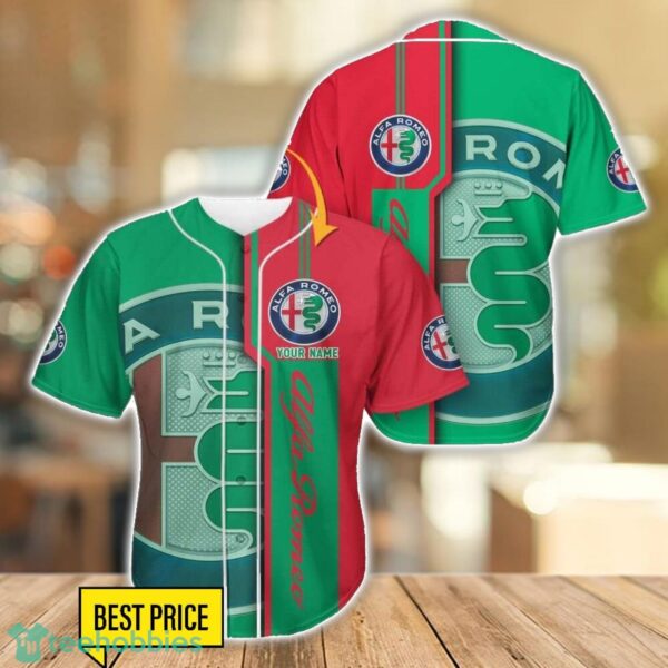 Alfa Romeo New Baseball Jersey Shirt For Car Lovers Gift Custom Name Product Photo 1