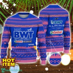 Alpine F1 Team Special Gift Ugly Christmas Sweater Custom Name Product Photo 1