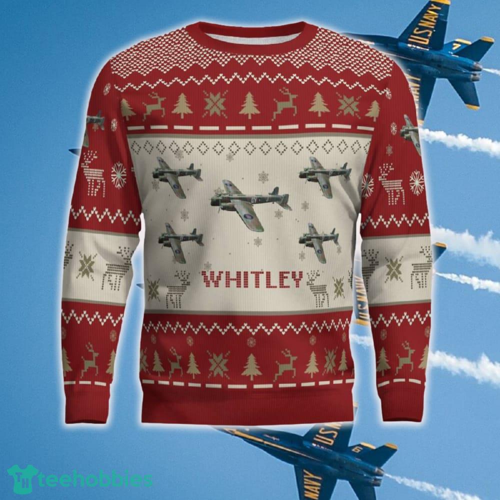 Armstrong Whitworth Whitley Aircraft Red Ugly Christmas 3D Sweater New Gift For Fans image Armstrong Whitworth Whitley Aircraft Red Ugly Christmas 3D Sweater New Gift For Fans - Armstrong Whitworth Whitley_Aircraft Ugly Sweater Red_2