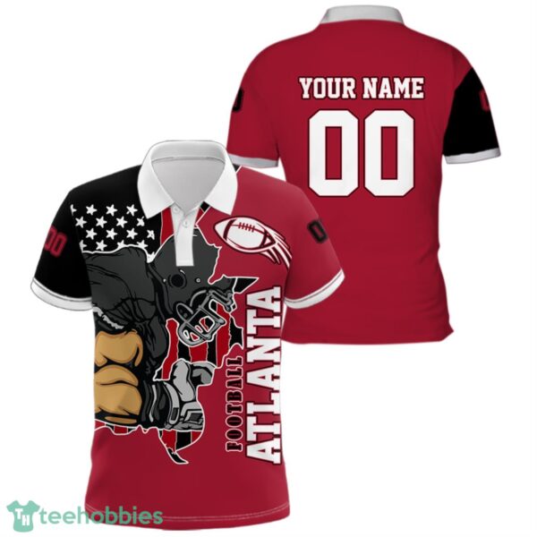 Atlanta Football Team Polo Shirt Custom Name Number Gift For Men Sports Product Photo 1