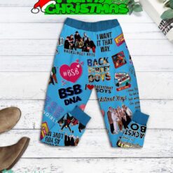 Backstreet Boys Is In My DNA Blue Design Fleece Pajamas Set For Women Gift Christmas - Backstreet Boys Is In My DNA Blue Design Fleece Pajamas Set-3