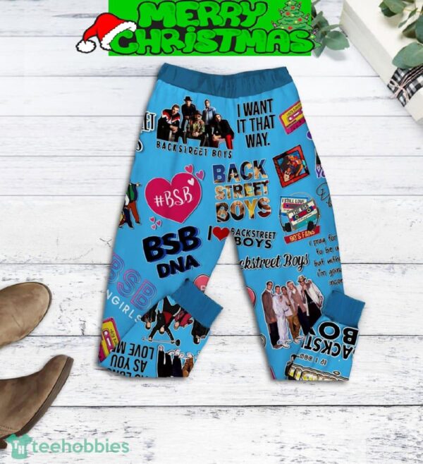 Backstreet Boys Is In My DNA Blue Design Fleece Pajamas Set For Women Gift Christmas - Backstreet Boys Is In My DNA Blue Design Fleece Pajamas Set-3