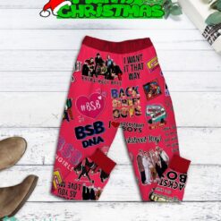 Backstreet Boys Is In My DNA Fleece Pajamas Set Red Version All Over Print Christmas Gift - Backstreet Boys Is In My DNA Fleece Pajamas Set Red Version-2