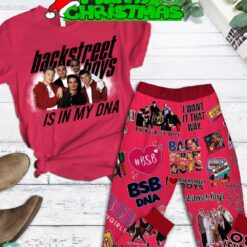 Backstreet Boys Is In My DNA Fleece Pajamas Set Red Version All Over Print Christmas Gift - Backstreet Boys Is In My DNA Fleece Pajamas Set Red Version-1
