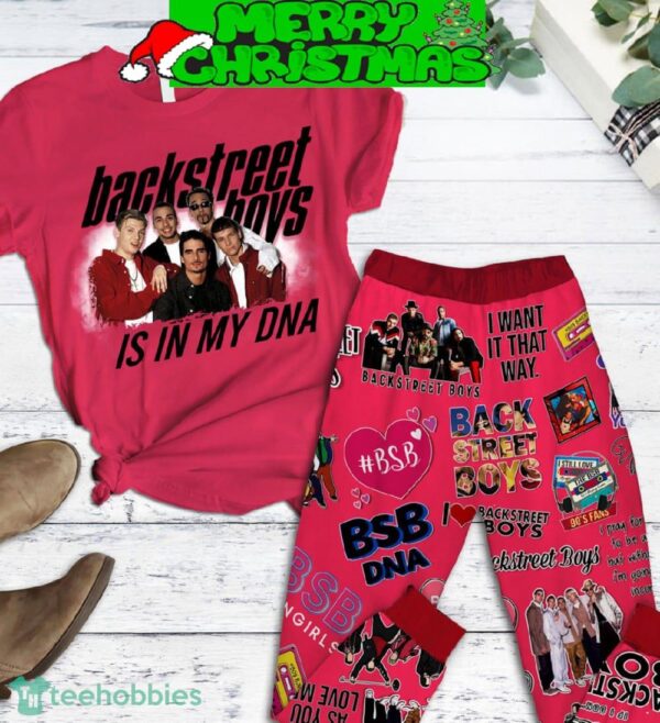 Backstreet Boys Is In My DNA Fleece Pajamas Set Red Version All Over Print Christmas Gift - Backstreet Boys Is In My DNA Fleece Pajamas Set Red Version-1