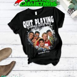 Backstreet Boys Quit Playing Game With My Backstreet Boys Black Fleece Pajamas Set Men Women For Fans - Backstreet Boys Quit Playing Game With My Backstreet Boys Black Fleece Pajamas Set-2