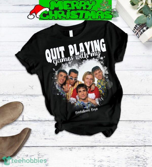 Backstreet Boys Quit Playing Game With My Backstreet Boys Black Fleece Pajamas Set Men Women For Fans - Backstreet Boys Quit Playing Game With My Backstreet Boys Black Fleece Pajamas Set-2