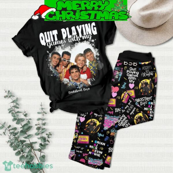 Backstreet Boys Quit Playing Game With My Backstreet Boys Black Fleece Pajamas Set Men Women For Fans - Backstreet Boys Quit Playing Game With My Backstreet Boys Black Fleece Pajamas Set-3