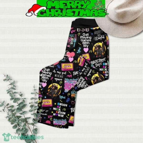 Backstreet Boys Quit Playing Game With My Backstreet Boys Black Fleece Pajamas Set Men Women For Fans - Backstreet Boys Quit Playing Game With My Backstreet Boys Black Fleece Pajamas Set-4