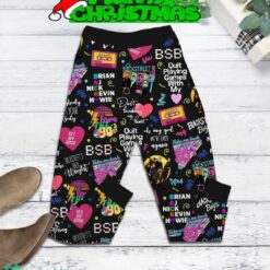 Backstreet Boys Quit Playing Game With My Backstreet Boys Black Fleece Pajamas Set Men Women For Fans - Backstreet Boys Quit Playing Game With My Backstreet Boys Black Fleece Pajamas Set-5