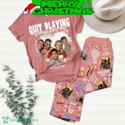 Backstreet Boys Quit Playing Game With My Backstreet Boys Pink Fleece Pajamas Set Gift Family - Backstreet Boys Quit Playing Game With My Backstreet Boys Pink Fleece Pajamas Set-2