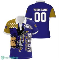 Baltimore Football Team Polo Shirt Custom Name Number Gift For Men Sports Product Photo 1