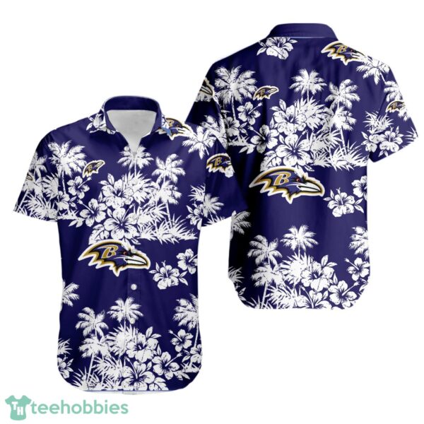 Baltimore Ravens Tropical Hawaii Style Short Sleeve Hawaiian Shirt Product Photo 1