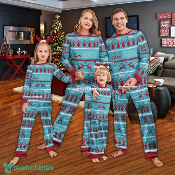 Beam Suntory Logo Pattern Family Pajamas Set Ugly Christmas - Beam Suntory Logo Pattern Family Pajamas Set Ugly Christmas