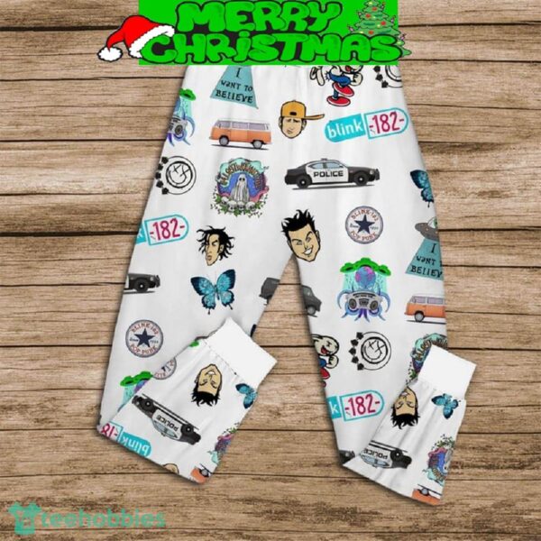 Blink 182 I Want To Be A Believer Fleece Pajamas Set Gift Family - Blink 182 I Want To Be A Believer Fleece Pajamas Set-3