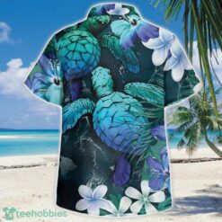 Blue Ocean Turtle 3D Hawaiian Shirt Button Beach Shirt Product Photo 1