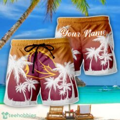 Brisbane Broncos NRL Beach Shorts Custom Name Product Photo 1