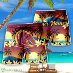 Brisbane Broncos NRL Beach Shorts Personalized Name Product Photo 1
