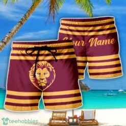 Brisbane Lions AFL Beach Shorts Custom Name Product Photo 1