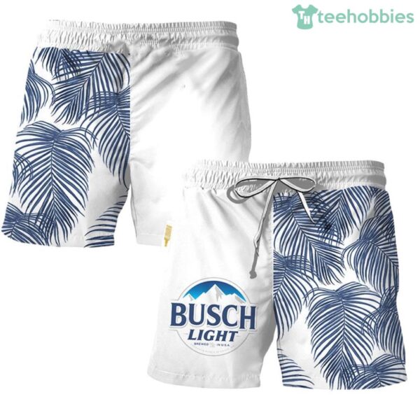 Busch Light Tropical Fern Swim Trunks Hawaiian Short Product Photo 1