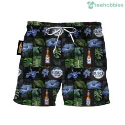 Busch Light Tropical Hibiscus Flower Swim Trunks Hawaiian Short Product Photo 1
