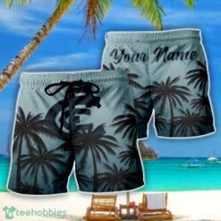 Carlton Blues AFL Coconut Pattern Tropical Beach Shorts For Mens Personalized Name Product Photo 1