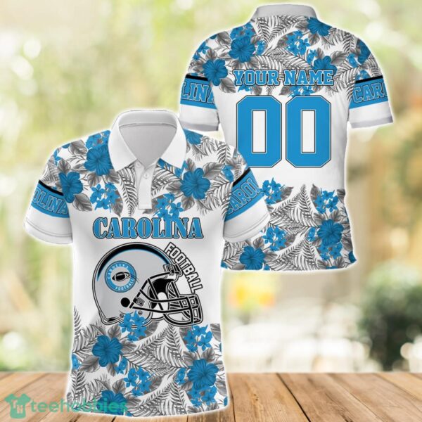 Carolina Football Polo Shirt Full Printing Custom Name And Number Tropical Style Product Photo 1