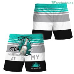 Casamigos Stop Staring At Horizontal Striped Swim Trunks Hawaiian Short Product Photo 1