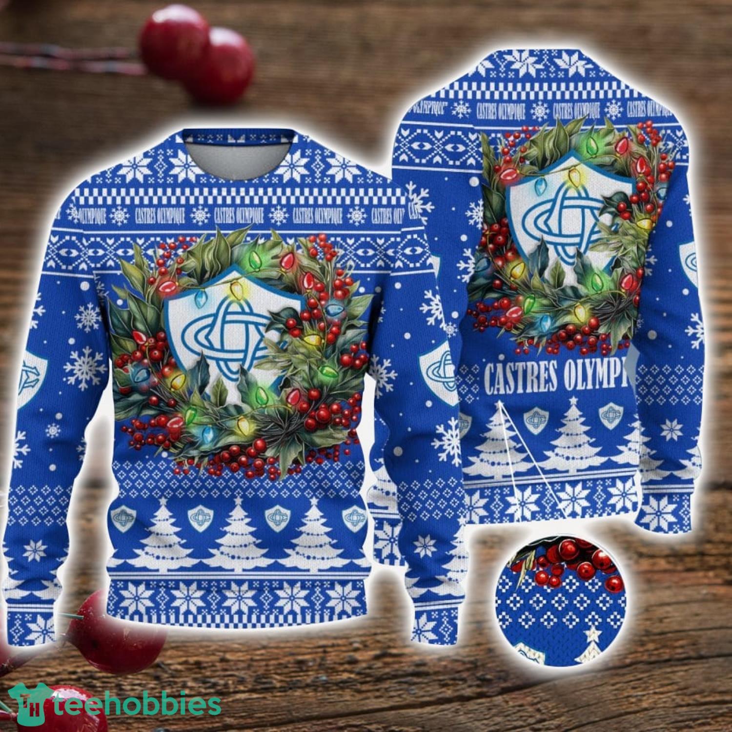 Castres Olympique 3D Ugly Christmas Sweater Christmas Gift For Fans Men Women Christmas Sweater image Castres Olympique 3D Ugly Christmas Sweater Christmas Gift For Fans Men Women Christmas Sweater Product Photo 1