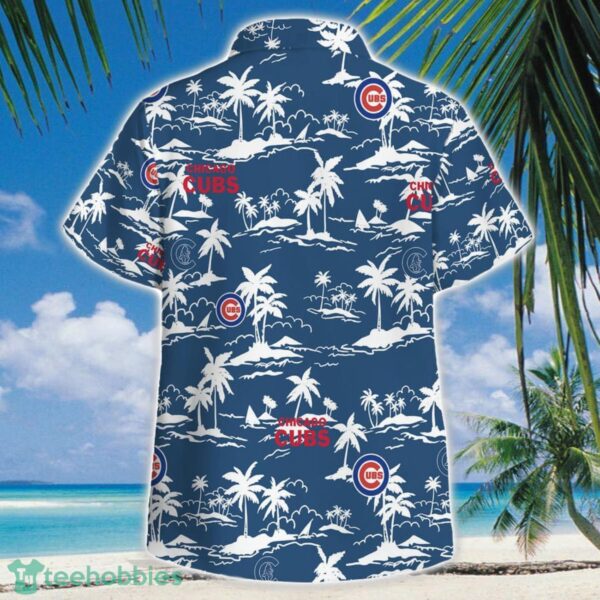 Chicago Cubs Logo 3D Hawaiian Shirt Button Beach Shirt Product Photo 1